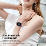 HOTLOVE Silicone Slim Bands Compatible with Apple Watch Band 38mm 40mm 41mm 42mm 44mm 45mm 49mm, Slim Thin Narrow Sport Strap Breathable Wristbands for iWatch Ultra Series SE 8 7 6 5 4 3 2 Women Men - Image 6